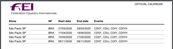 FEI_oficial_Calendar_2020_Brazil